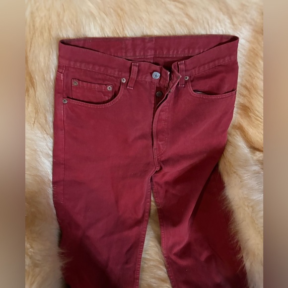 Levi's 501 Red Jeans Men’s sz 32 waist x 32 inseam - Picture 4 of 4